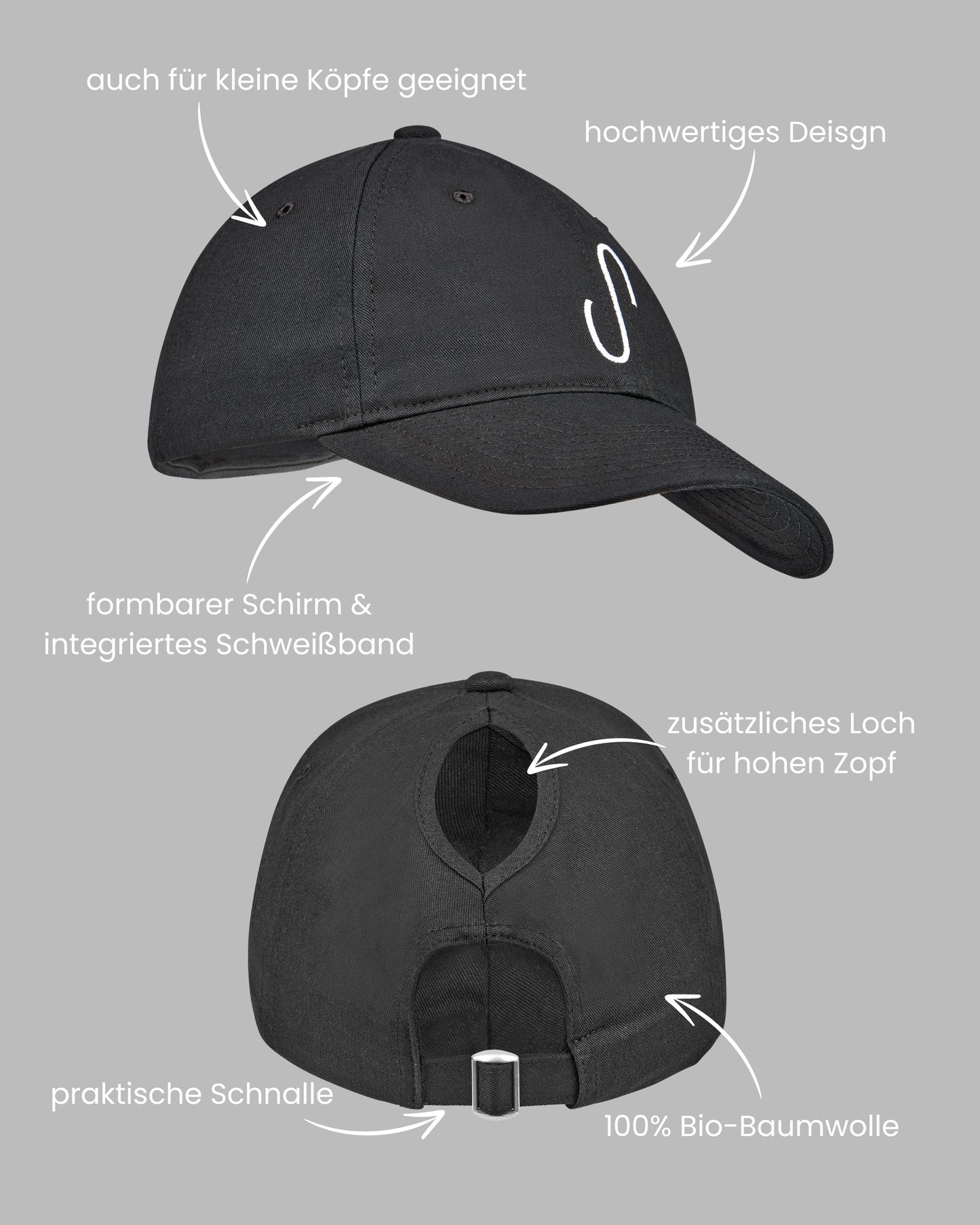 PONYTAIL CAP SUNNY | BLACK