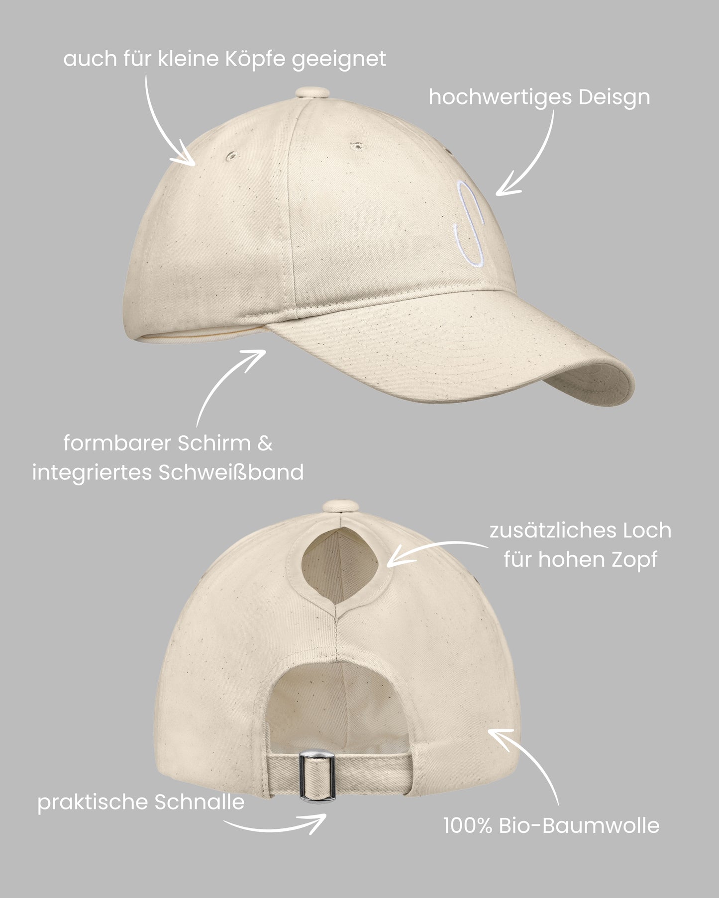 PONYTAIL CAP SUNNY | NATURAL RAW