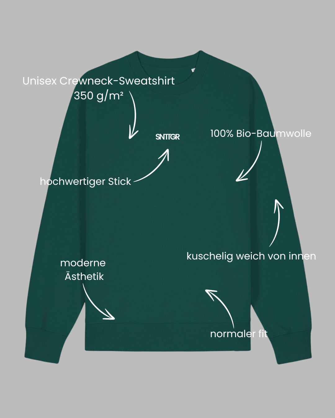 CREWNECK SWEATER | UNISEX | GLAZED GREEN